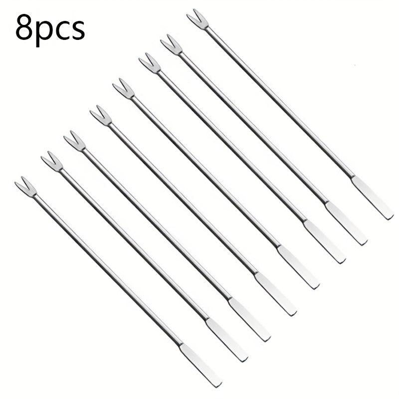 Stainless Steel Seafood Forks Set Portable Lobster Crab Needle Set