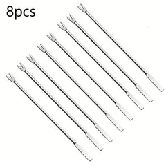 Stainless Steel Seafood Forks Set Portable Lobster Crab Needle Set