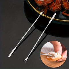 Stainless Steel Seafood Forks Set Portable Lobster Crab Needle Set
