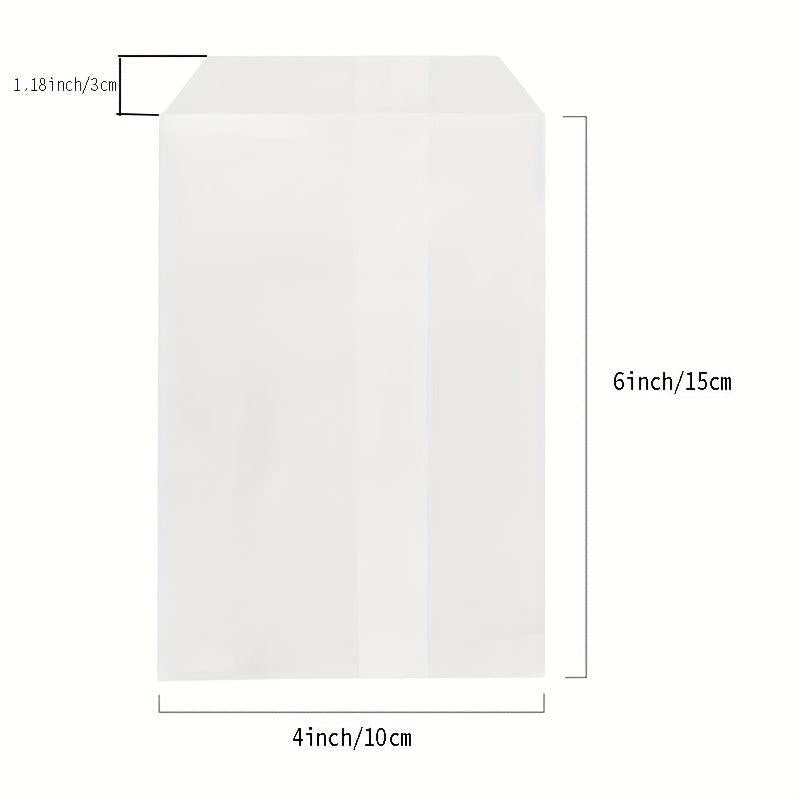 100pcs Glassine Bags Waxed Paper Bags Candy Bakery Treat Bags 10x16cm