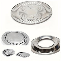 Stainless Steel BBQ Plate Grilling Pan Nonstick Roasting
