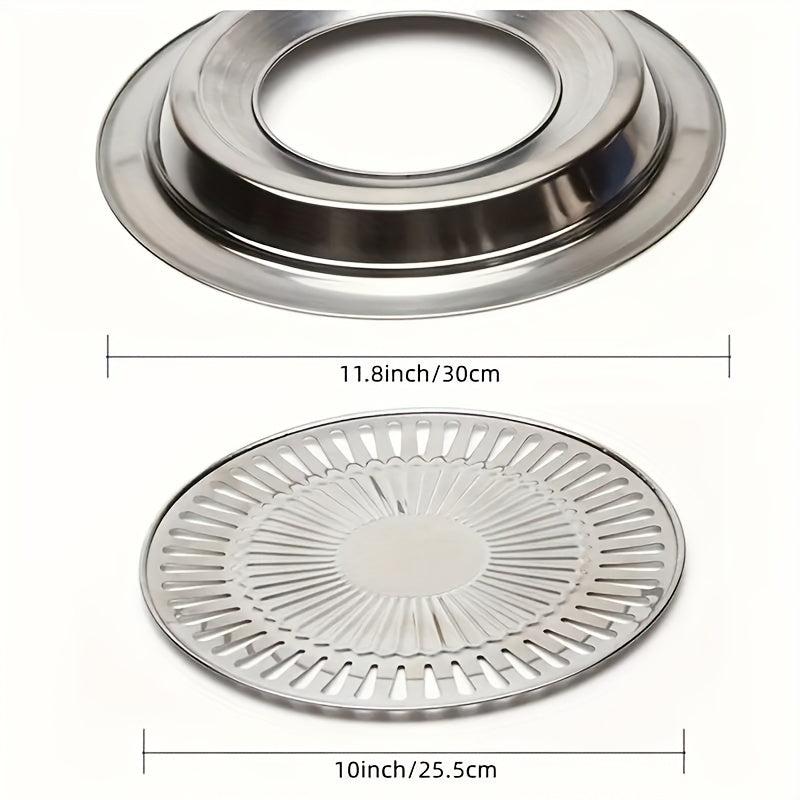 Stainless Steel BBQ Plate Grilling Pan Nonstick Roasting