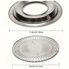 Stainless Steel BBQ Plate Grilling Pan Nonstick Roasting