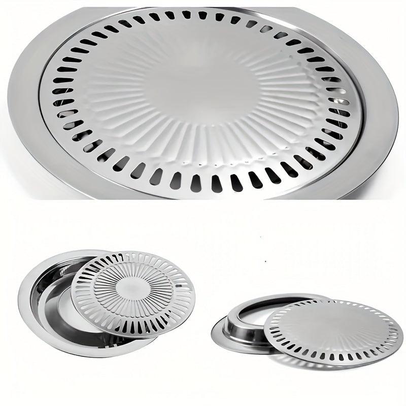 Stainless Steel BBQ Plate Grilling Pan Nonstick Roasting