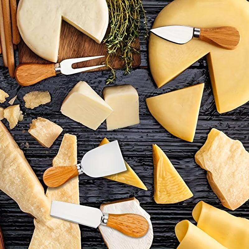 4pcs Stainless Steel Cheese Set Cheese Slicer Cutter Forks Kitchen Supplies