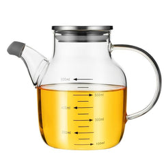 600ml Glass Cooking Bottle with Measurement Large Olive Dispenser