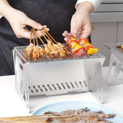 Portable BBQ Grill Stainless Steel Detachable Camping Barbecue Grill