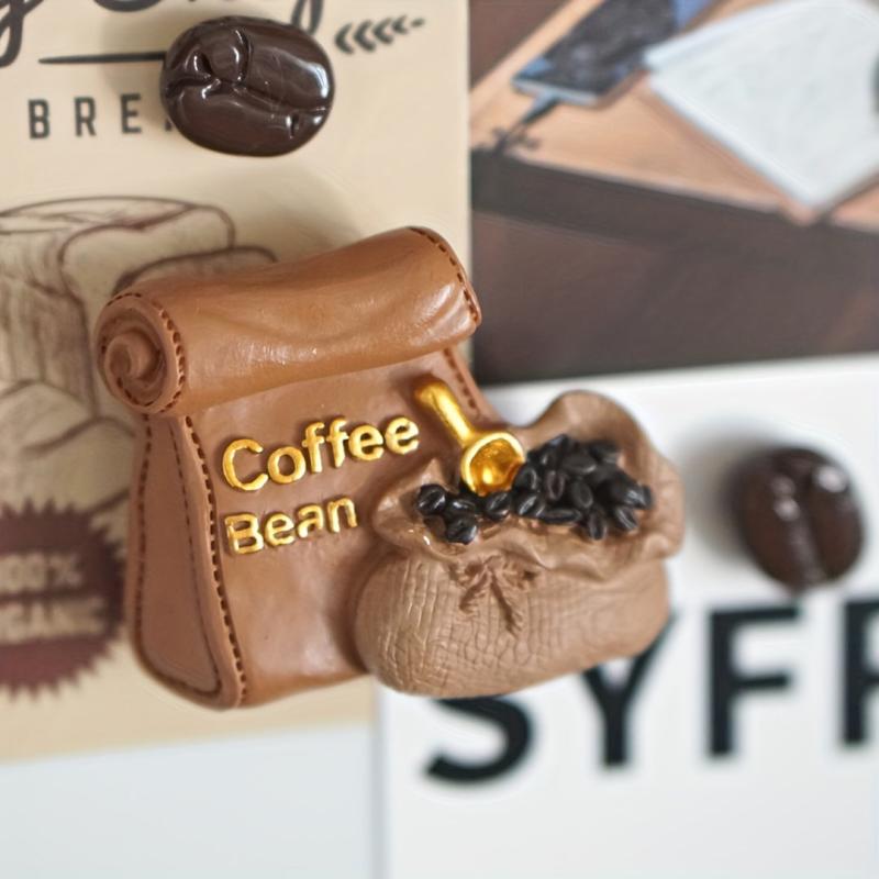 4pcs Cartoon Coffee Fridge Magnets Refrigerator Whiteboard Sticker