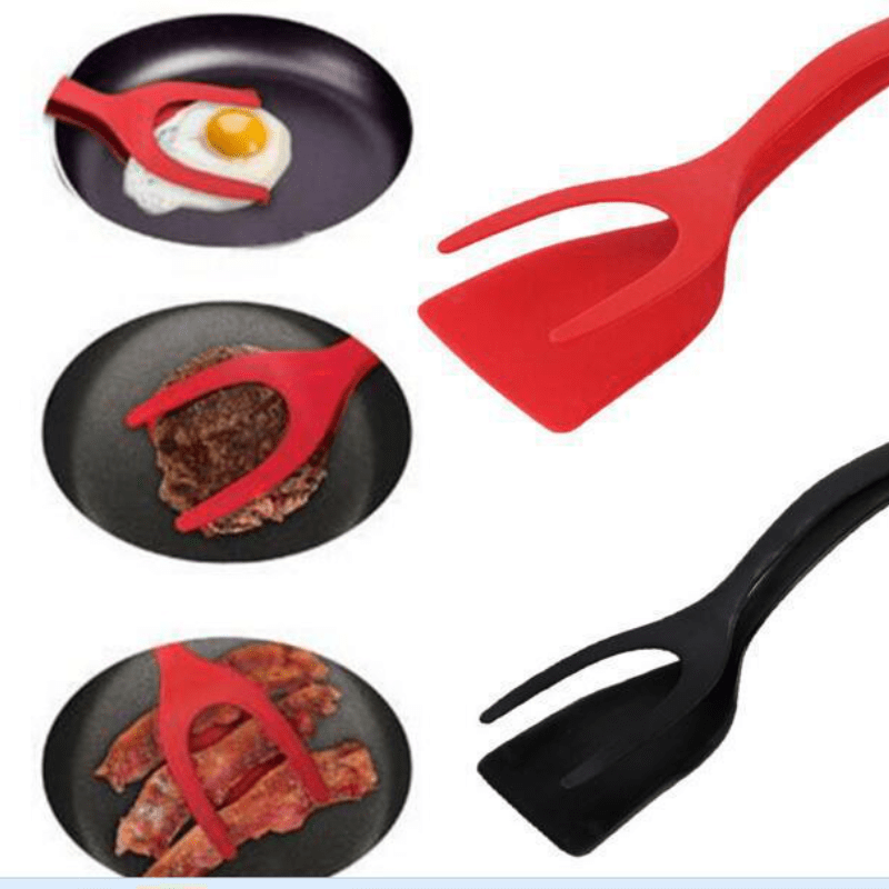 2-in-1 Non-Stick Omelette Pancake Tongs & Flip Spatula