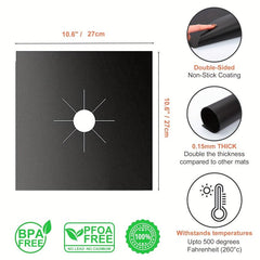 Gas Stove Mat Burner Covers Protectors Non Stick Fast Clean Kitchen