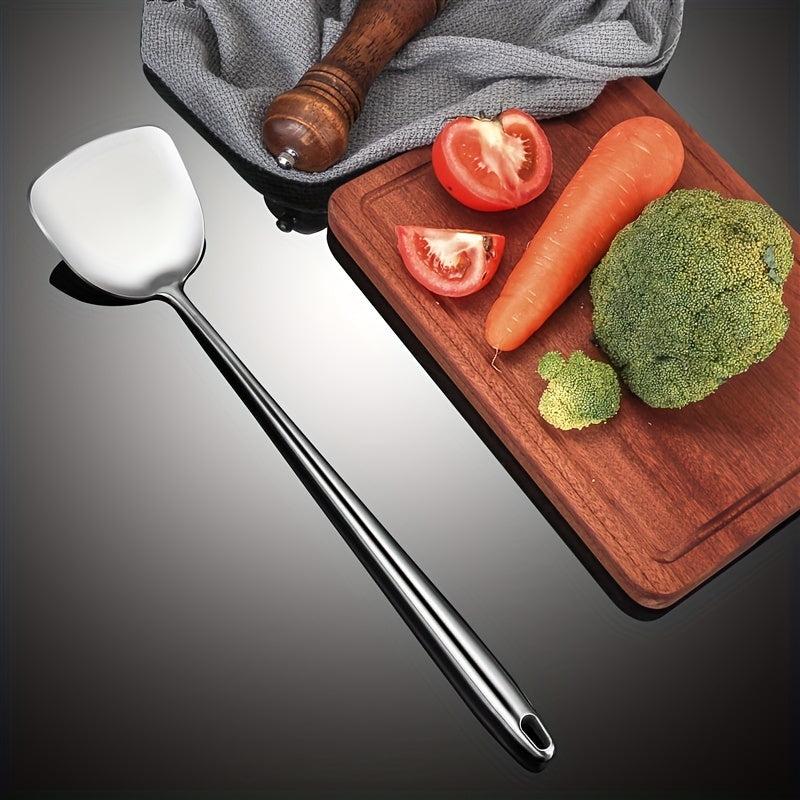 Stainless Steel Kitchen Utensils Set - Wok Spatula & Ladle Frying Spoon