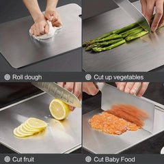 Stainless Steel Cutting Board for Kitchen and Dorm Essentials