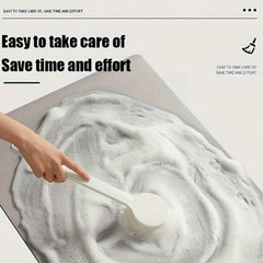 Silicone Drain Mat Beige Suction Pad Cuttable Kitchen Bathroom Washbasin