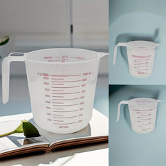 3pc Plastic Measuring Cup Set BPA Clear Heat-resistant Jug with Angled Grip Spou