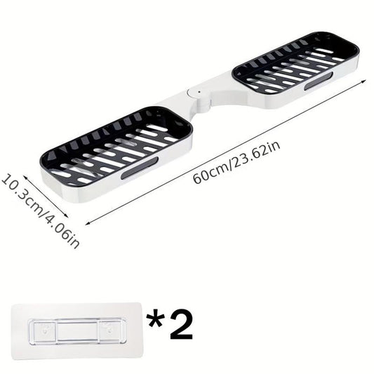 Rotatable Bathroom Storage Rack Wall Mounted Floating Shelves