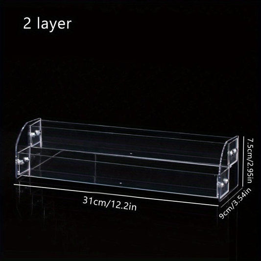1pc Transparent Nail Polish Display Rack Clear Makeup Organizer