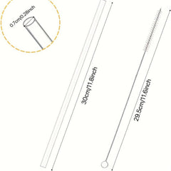 6 Pk Replacement Straws For Travel Tumbler Reusable Straws W/Cleaning Brush