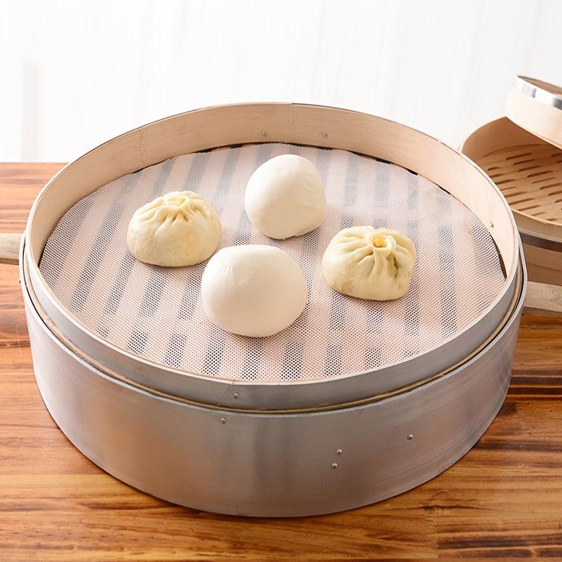 3pcs Silicone Steamer Mat Set Non-stick Steaming Cloth Round Ca