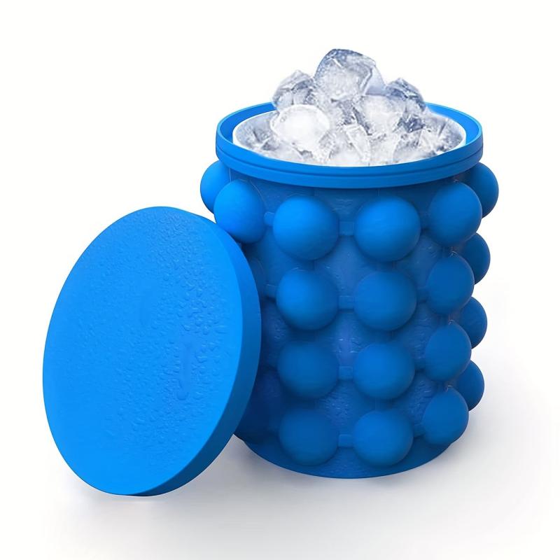 Silicone Ice Bucket and Cube Tray 2 in 1 - Durable Drinkware