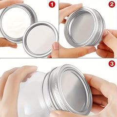 48pcs Wide Mouth Canning Lids & Rings Set Seal Leak Proof Regular Mason Jars
