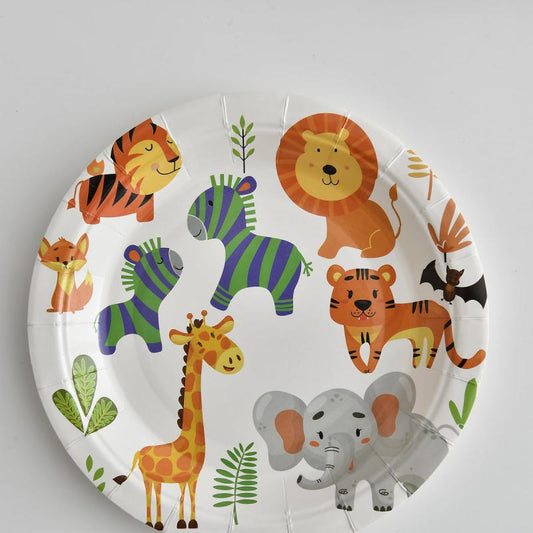 10pc Forest Animal Dinner Plates - Kids' Birthday Party Supplies