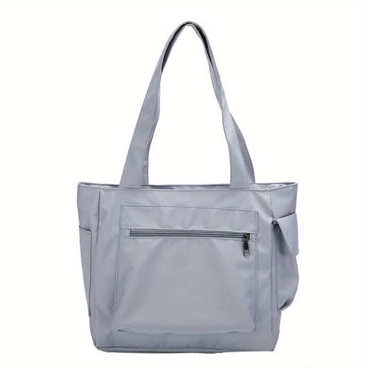 Large Capacity Nylon Shoulder Bag Zipper Tote Bag
