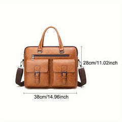 Retro Large Capacity Business Handbag Briefcase