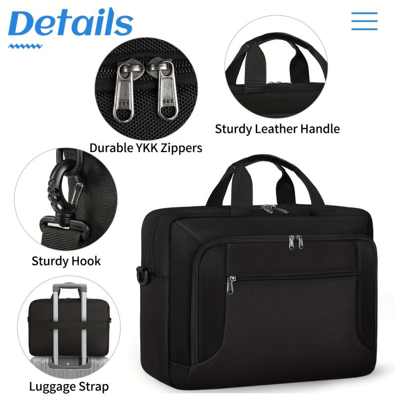 17.3in Laptop Storage Briefcase Waterproof Business Handbag