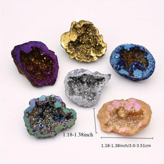 Agate Gemstone Ornaments Natural Stone Electroplated Finish