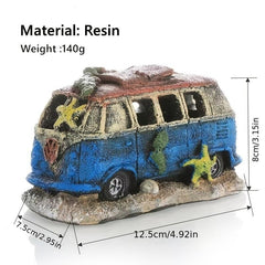 Resin Car Aquarium Decoration Hideouts Stone