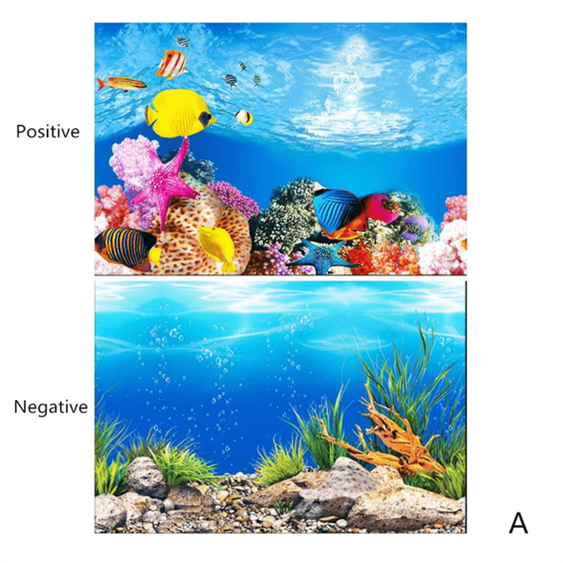 KSY Aquarium Fish Tank Background Decoration Sticker Poster