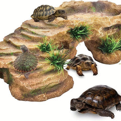 Resin Dock Rectangular Turtle Tank Decoration