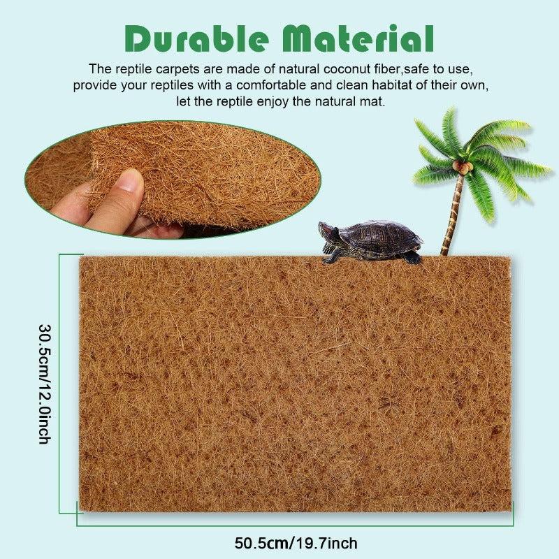 3pcs Coconut Fiber Terrarium Liner for Reptiles, Snakes, Geckos, Turtle Bedding