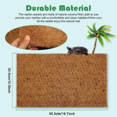 3pcs Coconut Fiber Terrarium Liner for Reptiles, Snakes, Geckos, Turtle Bedding