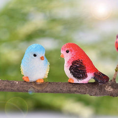 4pcs Bird Ornaments Micro Landscape Resin Crafts Diy
