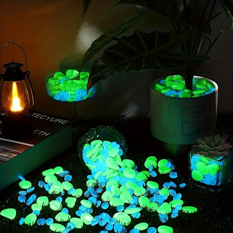 200pcs Luminous Stones Garden Fish Tank Gravel Outdoor Decoration