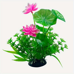 Artificial Lotus Fish Tank Ornament Plastic Plants Decoration
