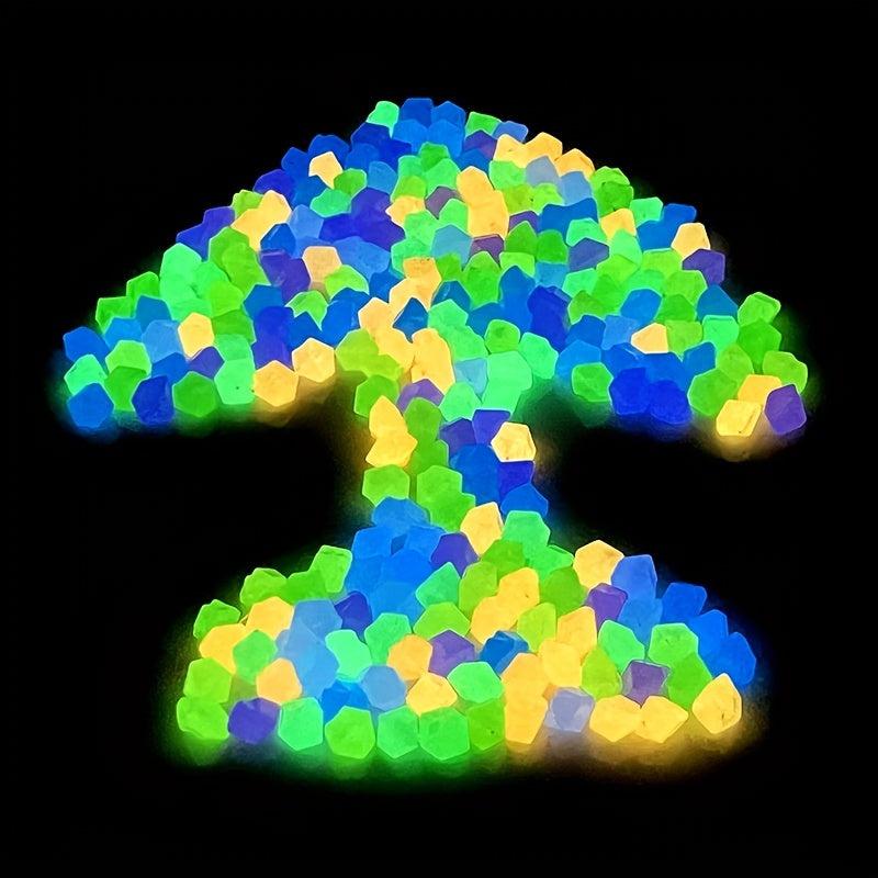 50-100pcs Luminous Aquarium Stones Fish Tank Outdoor Pebbles Decoration