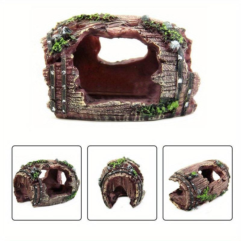 Resin Wine Barrel Cave Fish Tank Decoration for Aquarium