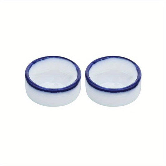 2pcs Spider Micro Water Bowls Mini Ceramic Dish For Spider Tarantula Millipede