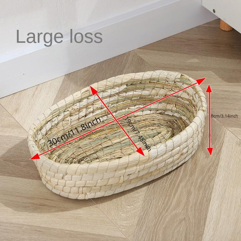 Handwoven Grass Nest Cage for Small Pets
