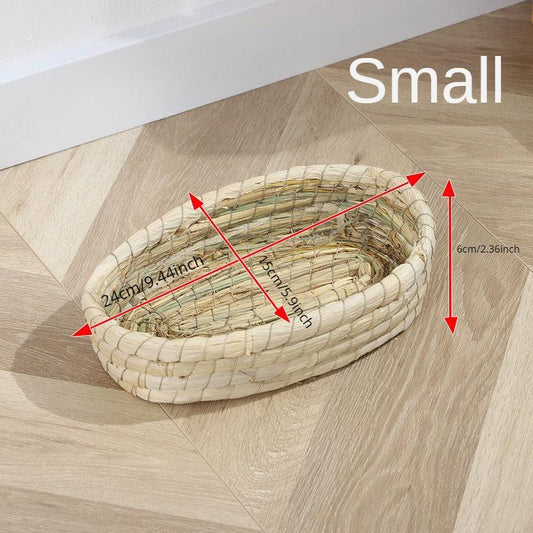 Handwoven Grass Nest Cage for Small Pets