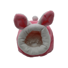 Pink Bunny Hamster Rabbit Warm Nest Sleeping Bag House Small Animal Winter