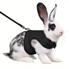 Adjustable Rabbit Harness with Rope, Breathable Small Pet Leash Vest