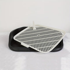 Washable Dog Potty Trainer with Raised Fence and Pee Post