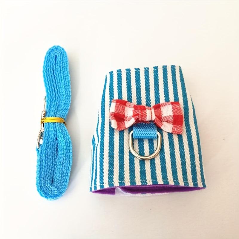 Pet Rabbit Harness Vest And Leash Set For Ferret Big Hamster Bunny