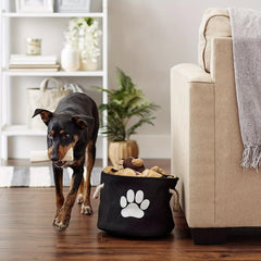 Round Collapsible Dog Storage Collection Bin Organizer