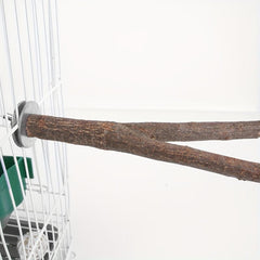 Wood Bird Stand with Claw Grinding Stick - Parrot Supplies