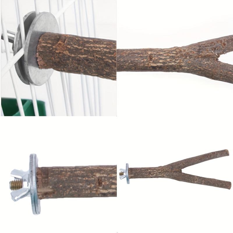 Wood Bird Stand with Claw Grinding Stick - Parrot Supplies