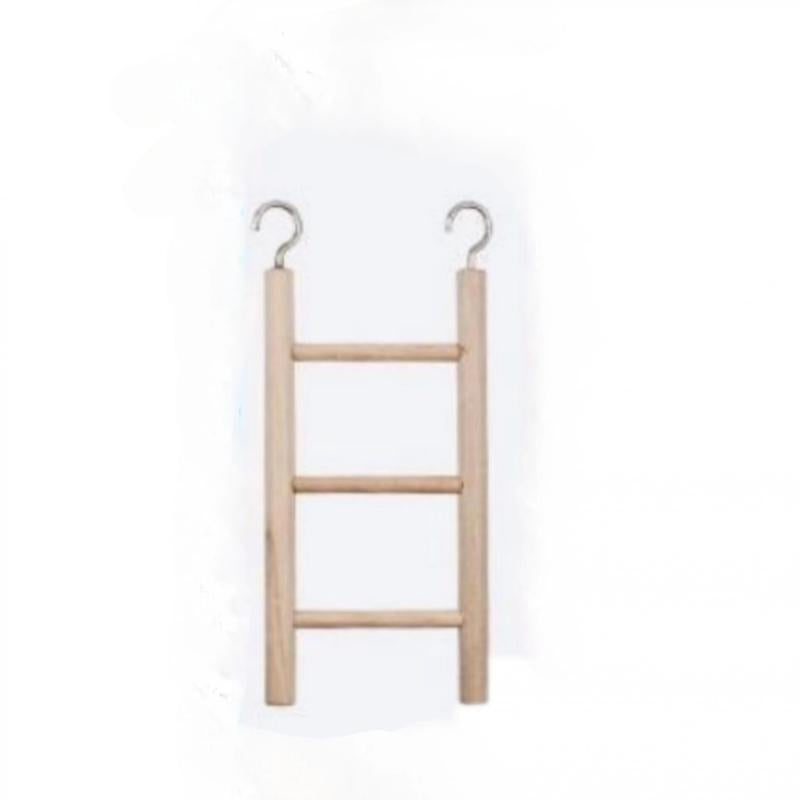 Wooden Parrot Toy Stand with Hamster Ladder